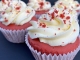 12 red velvet cup cakes